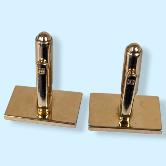 Vintage Swank Polished Rectangle Cufflinks - Picture 5 of 6